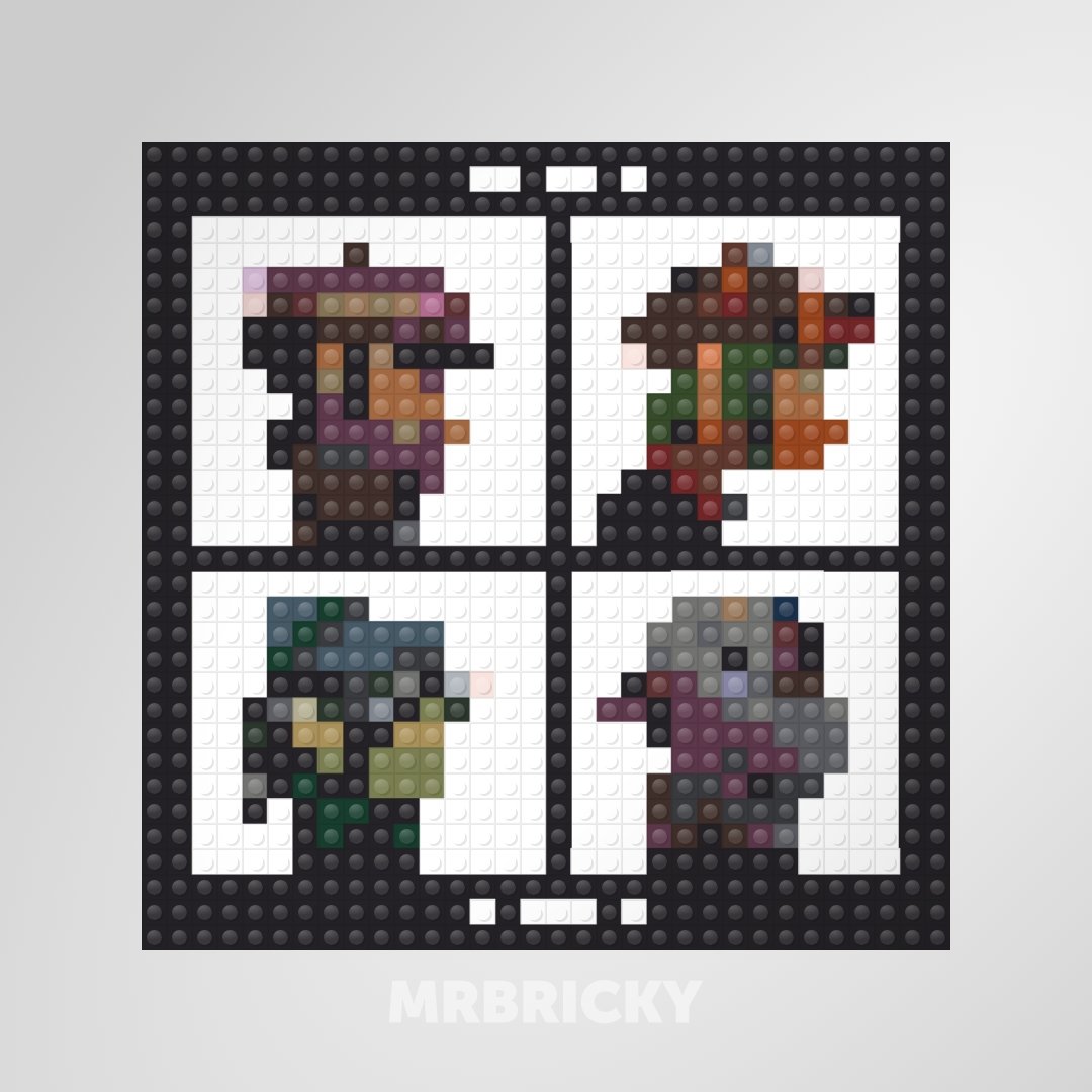 Gorillaz - Demon Days - Bouwsteentjes albumhoes display