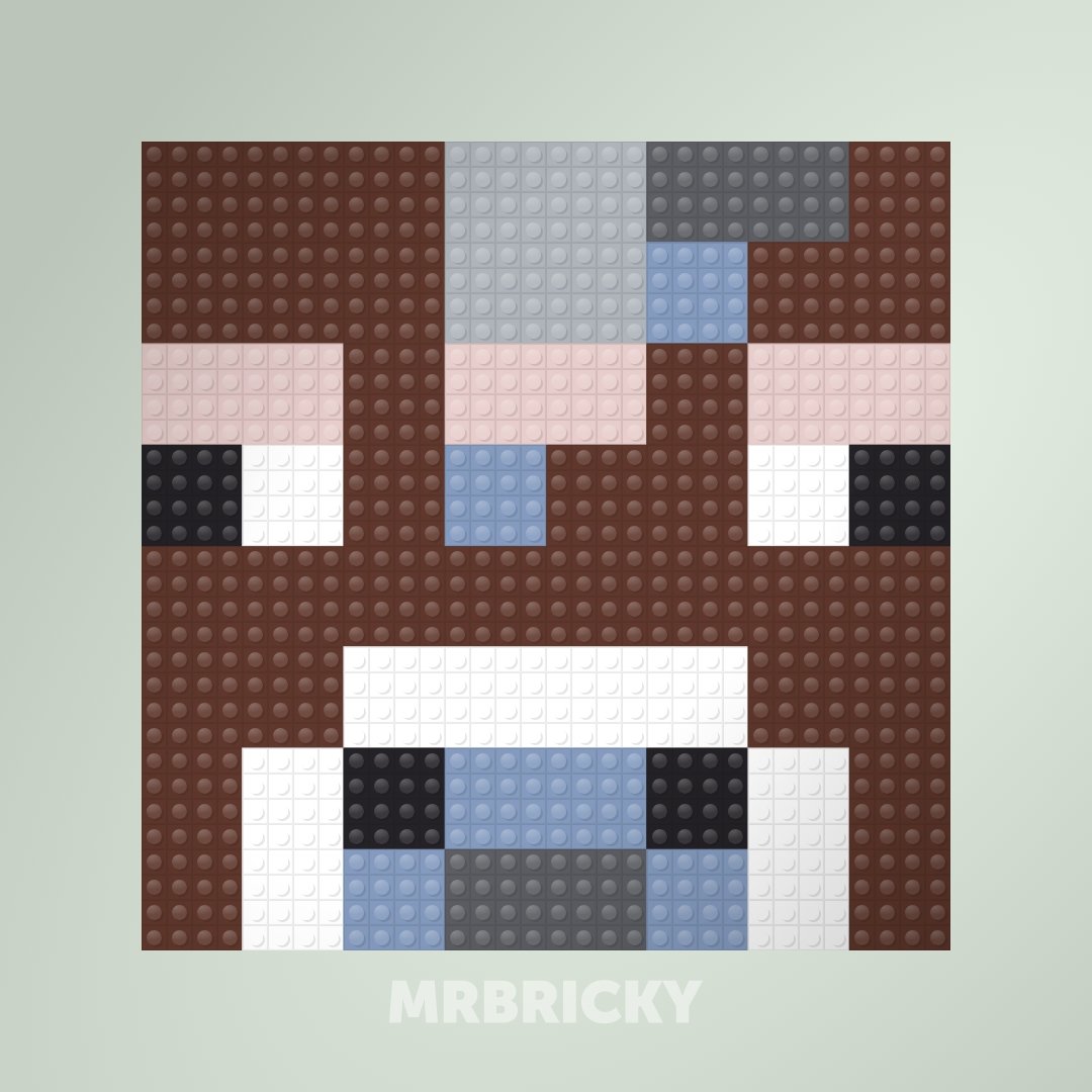 Minecraft - Koe - Bouwsteentjes display