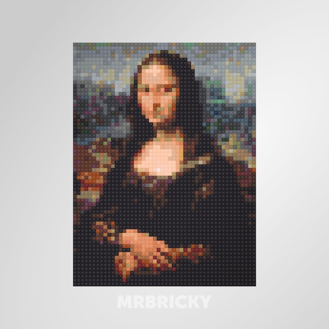 Leonardo da Vinci - Mona Lisa - Bouwsteentjes display