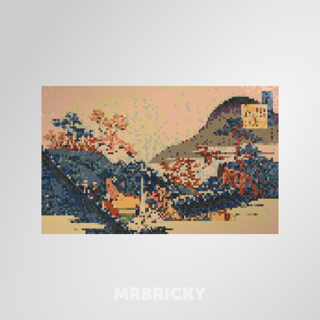 Katsushika Hokusai - Gedicht van Teishin Ko - Bouwsteentjes display