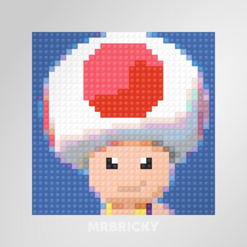Super Mario - Toad - Bouwsteentjes display