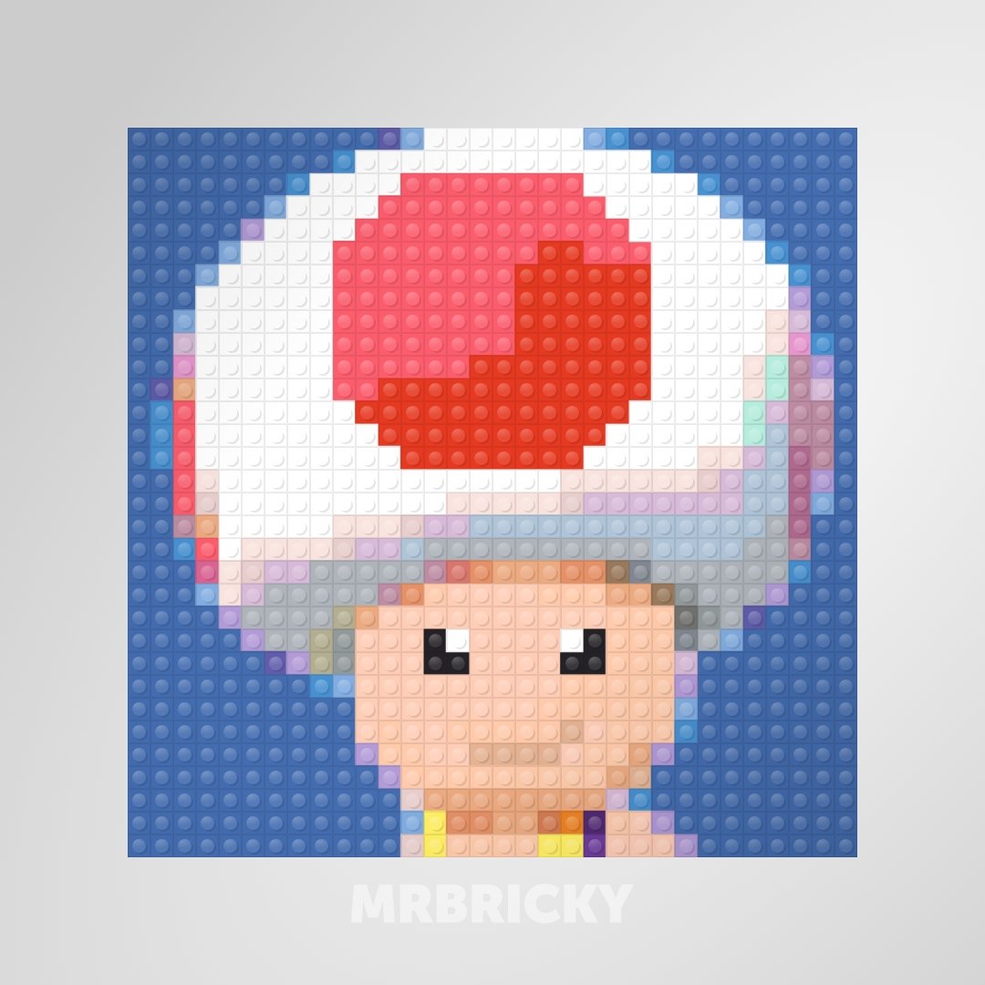 Super Mario - Toad - Bouwsteentjes display