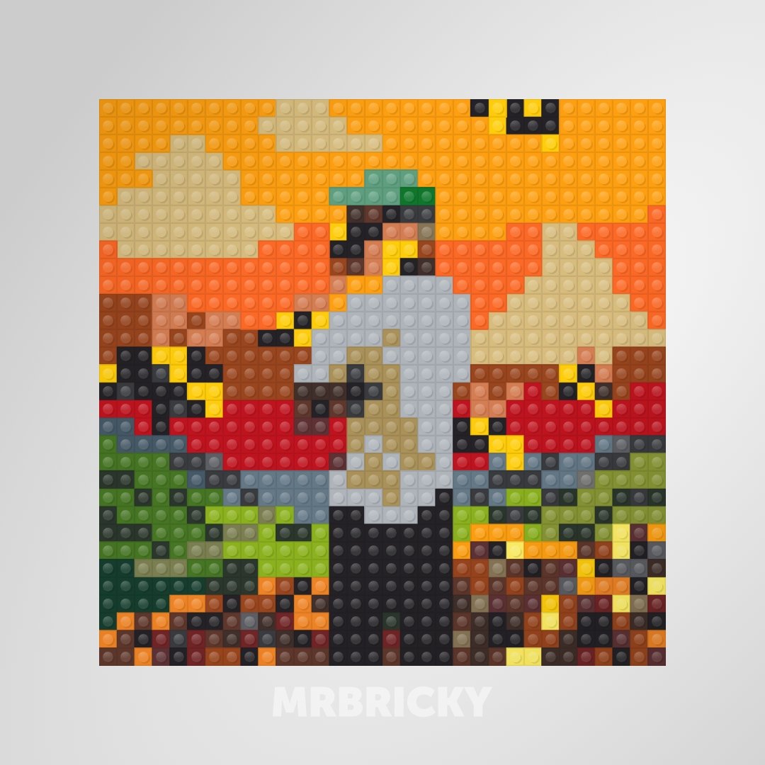 Tyler, The Creator - Flower Boy - Bouwsteentjes mozaïek albumhoes