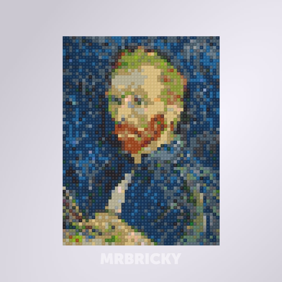 Vincent van Gogh - Zelfportret - Bouwsteentjes display