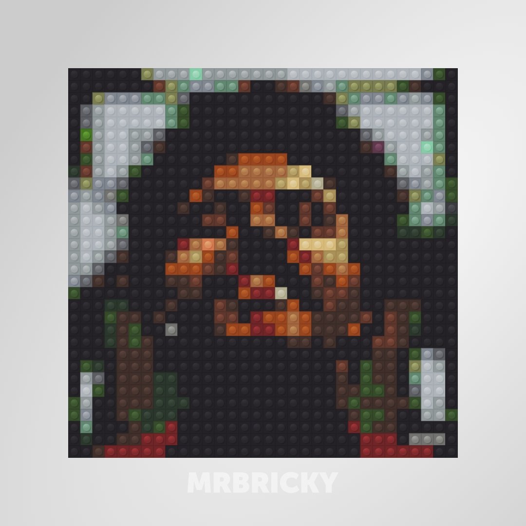 The Weeknd - Blinding Lights - Bouwblokjes mozaïek